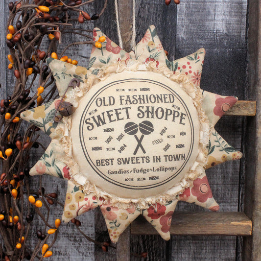 Grungy Sunflower Ornament Farmhouse Old Fashioned Sweet Shop