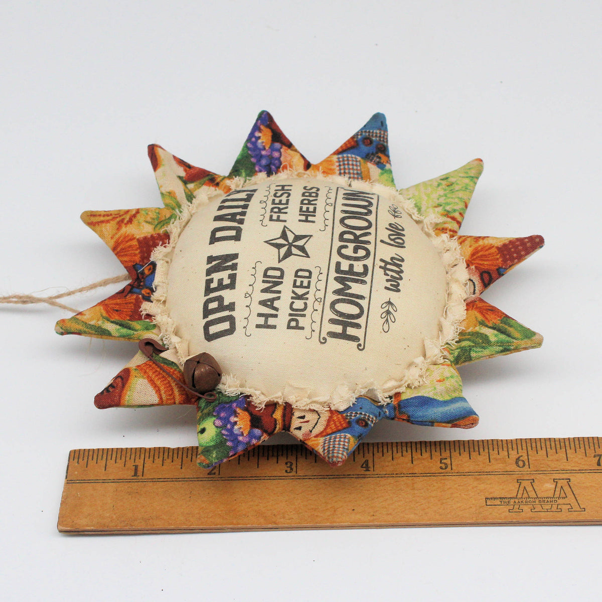 Primitive Autumn Sunflower Ornament - Homegrown Garden Herbs