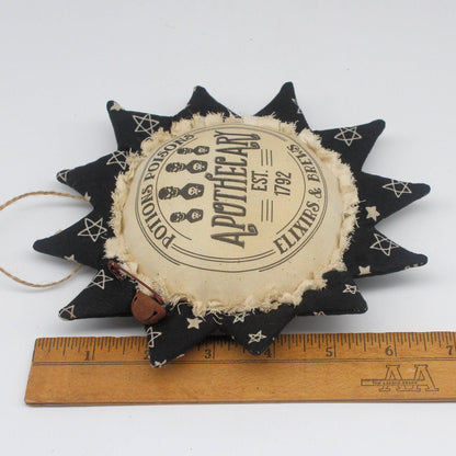Primitive Halloween Sunflower Ornament - Brews Potions Apothecary