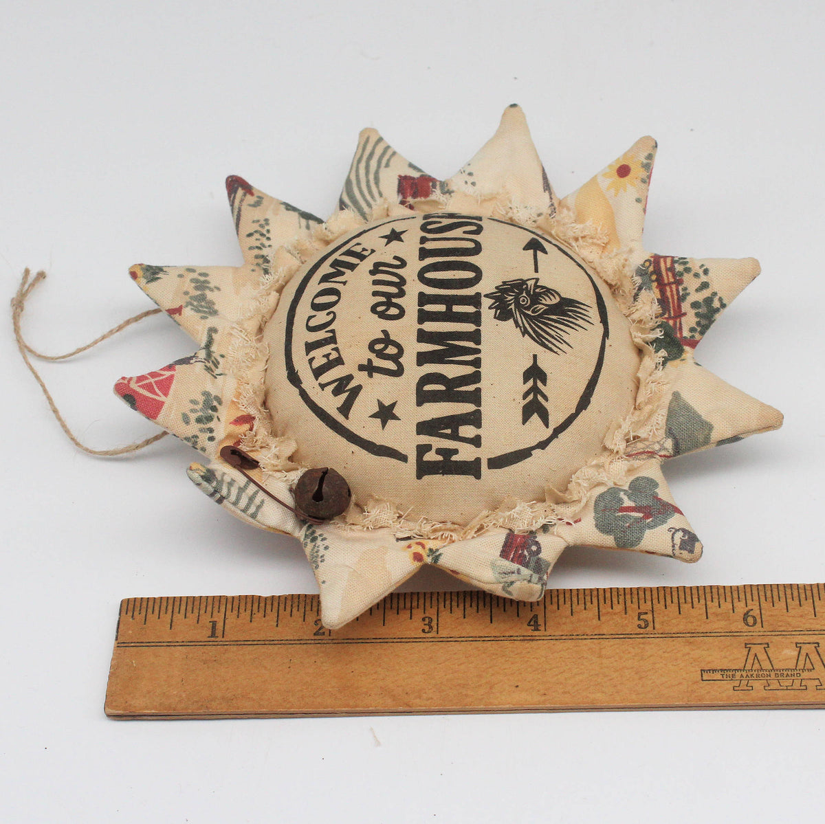 Primitive Farmhouse Sunflower Ornament Bowl Filler - Rustic Welcome