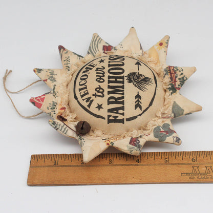 Primitive Farmhouse Sunflower Ornament Bowl Filler - Rustic Welcome