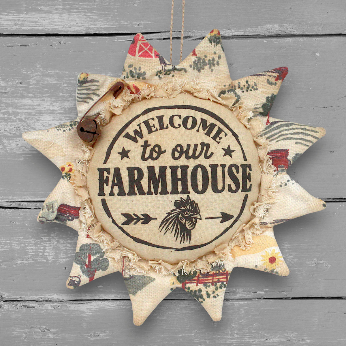 Primitive Farmhouse Sunflower Ornament Bowl Filler - Rustic Welcome