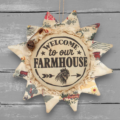 Primitive Farmhouse Sunflower Ornament Bowl Filler - Rustic Welcome