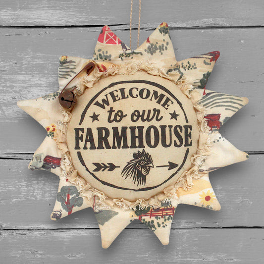 Primitive Farmhouse Sunflower Ornament Bowl Filler - Rustic Welcome