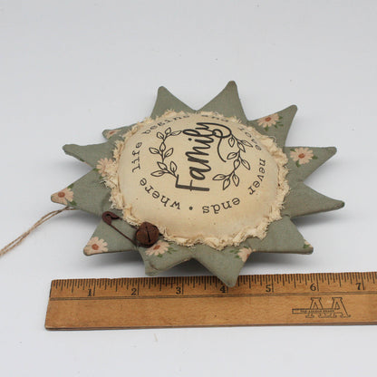 Primitive Farmhouse Sunflower Ornament Bowl Filler - Family