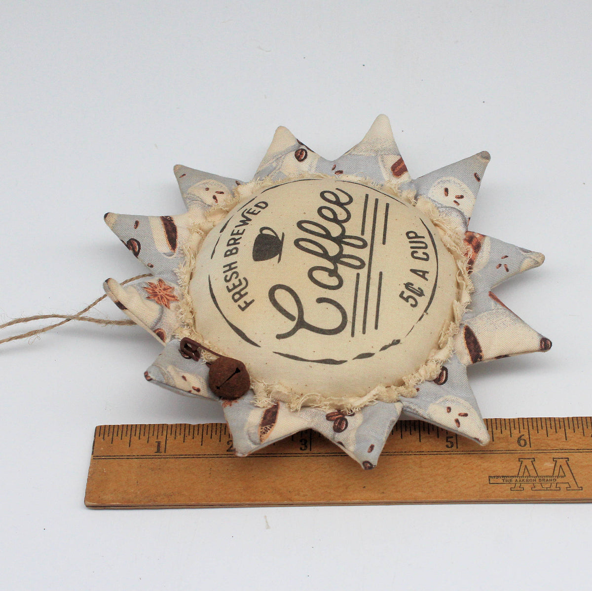 Primitive Farmhouse Sunflower Ornament Bowl Filler - Fresh Brewed Coffee
