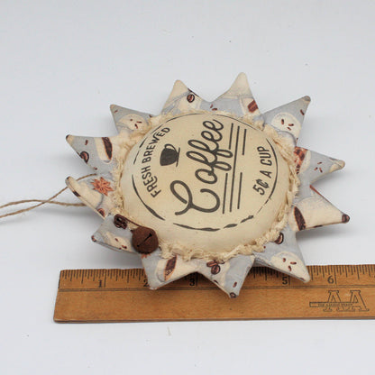 Primitive Farmhouse Sunflower Ornament Bowl Filler - Fresh Brewed Coffee