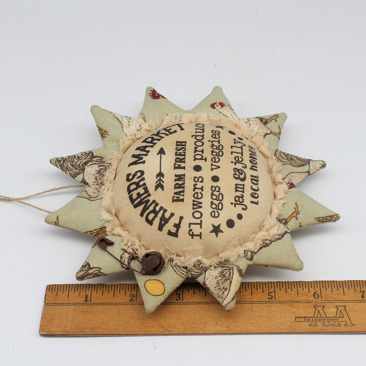 Primitive Farmhouse Sunflower Ornament Bowl Filler - Farmers Market