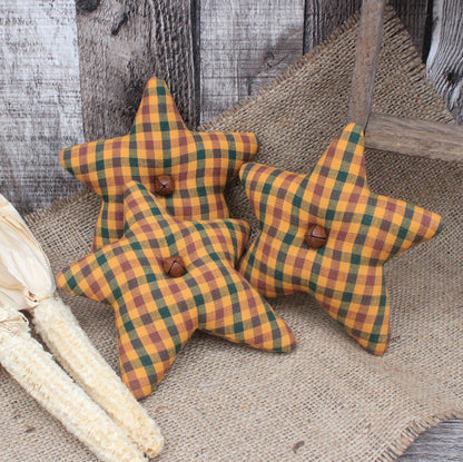 Homespun Stars Bowl Fillers 3-Set Autumn Orange Mix