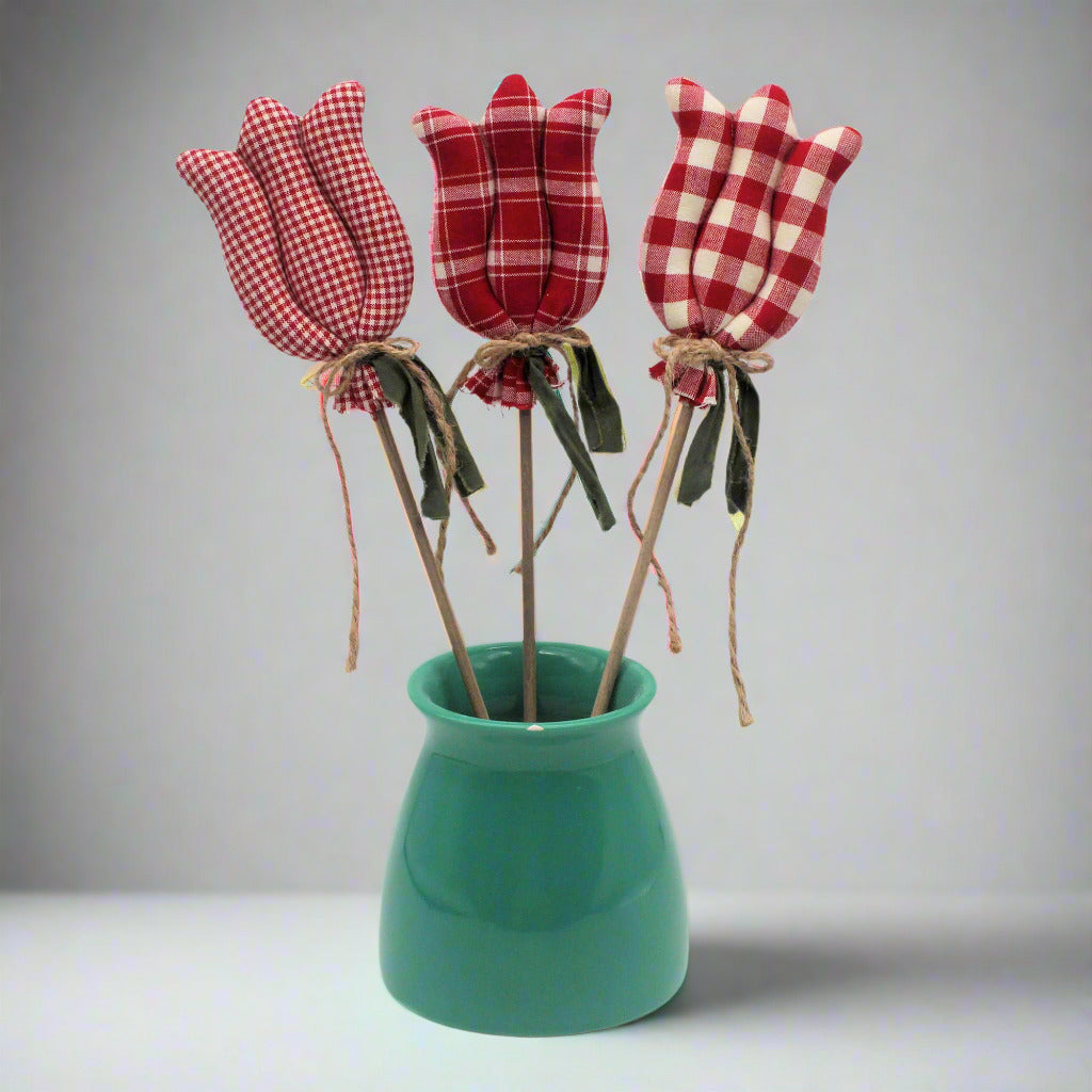 Homespun Tulips Vase Fillers 3-Set Pokes
