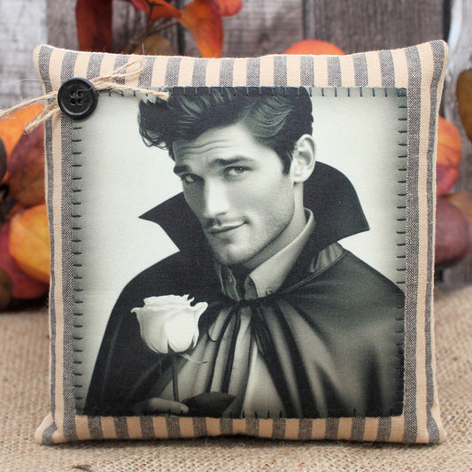 Handsome Vampire Pillow Tuck Halloween Decor