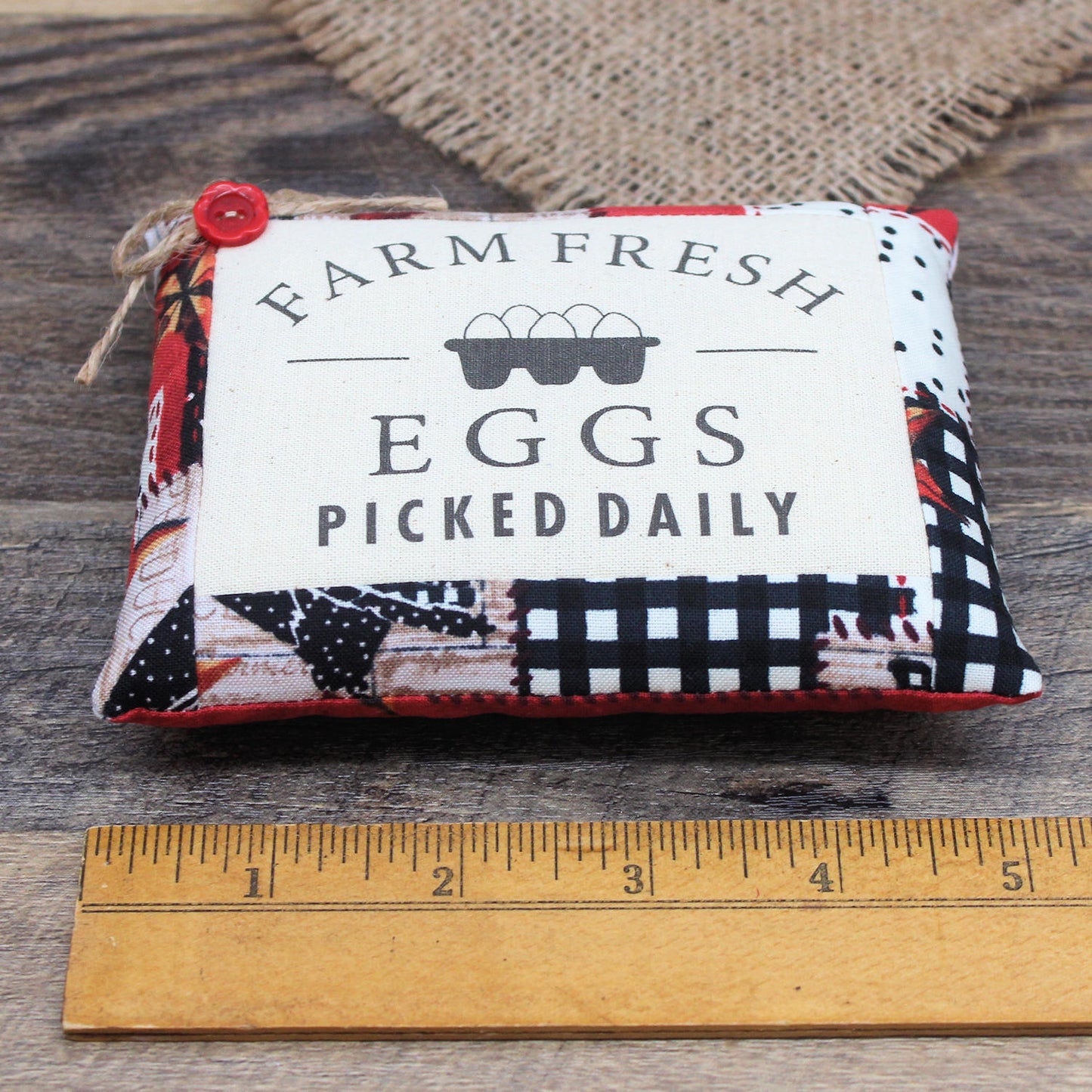 Farm Fresh Eggs Daily Mini Pillow Sign Farmhouse Bowl Filler