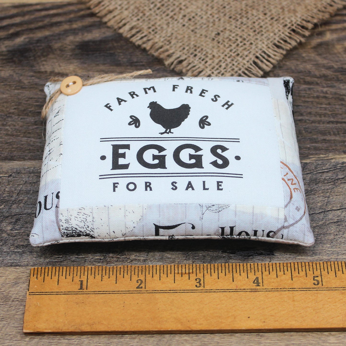 Farm Fresh Eggs for Sale Mini Pillow Sign Farmhouse Bowl Filler