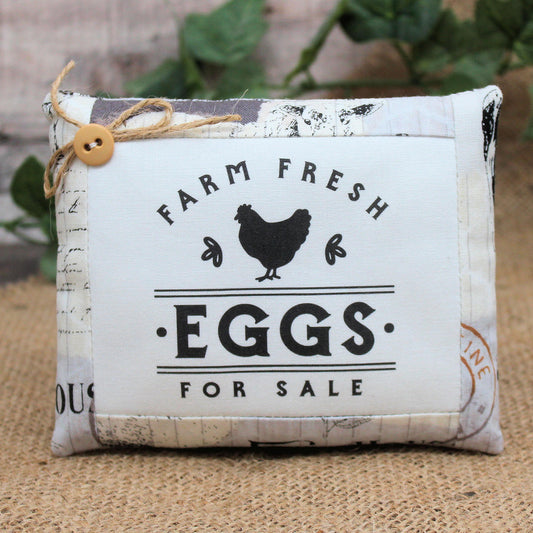 Farm Fresh Eggs for Sale Mini Pillow Sign Farmhouse Bowl Filler