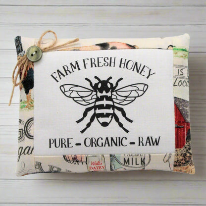 Farm Fresh Honey Mini Pillow Sign Farmhouse Bowl Filler