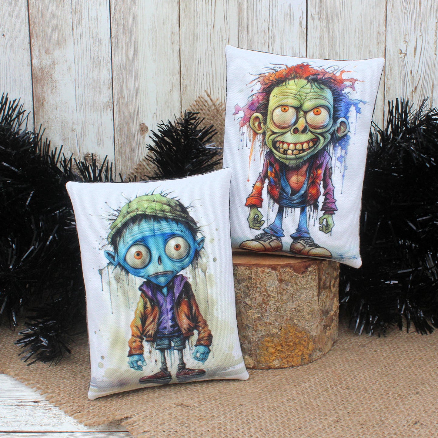 Silly Zombies Halloween Bowl Fillers 2-Set