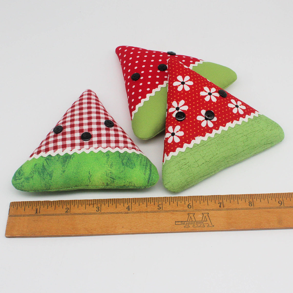Primitive Watermelon Slice Bowl Fillers – Set of 3 Summer Garden Decor
