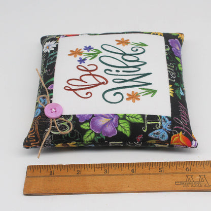 Be Wild Pillow Tuck – 6x6 Embroidered Summer Cabin Decor