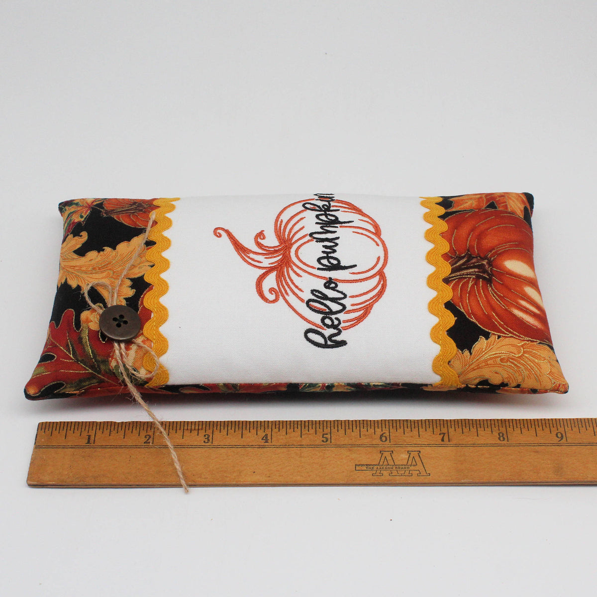 Hello Pumpkin Pillow Tuck – Embroidered Autumn Decor
