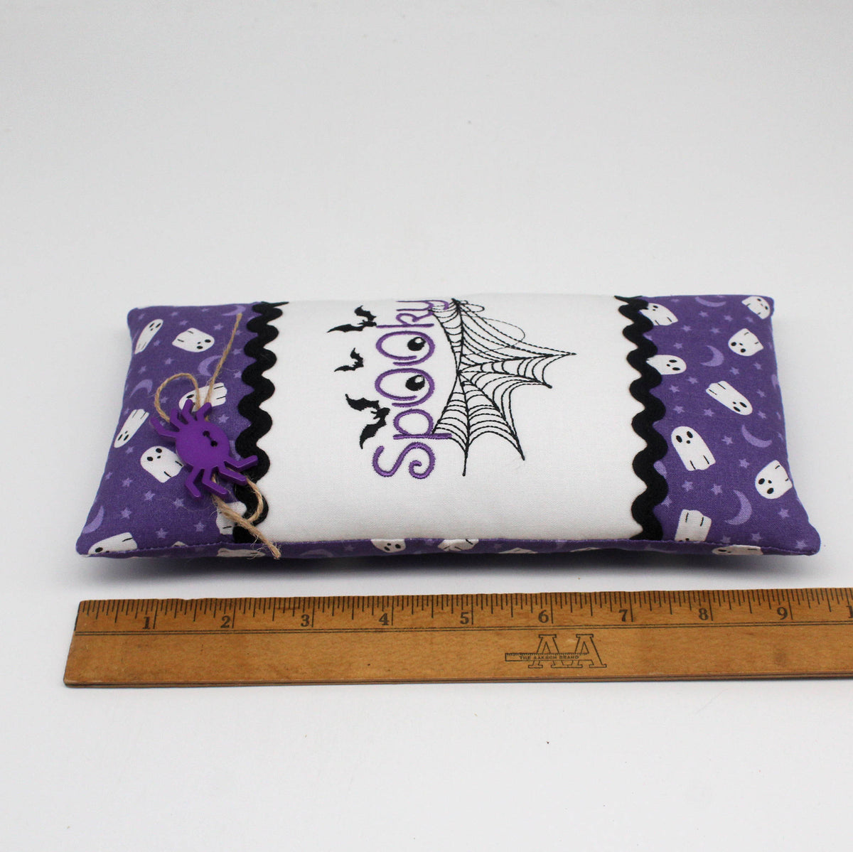 Spooky Spiderweb Halloween Pillow Tuck – Embroidered Bowl Filler