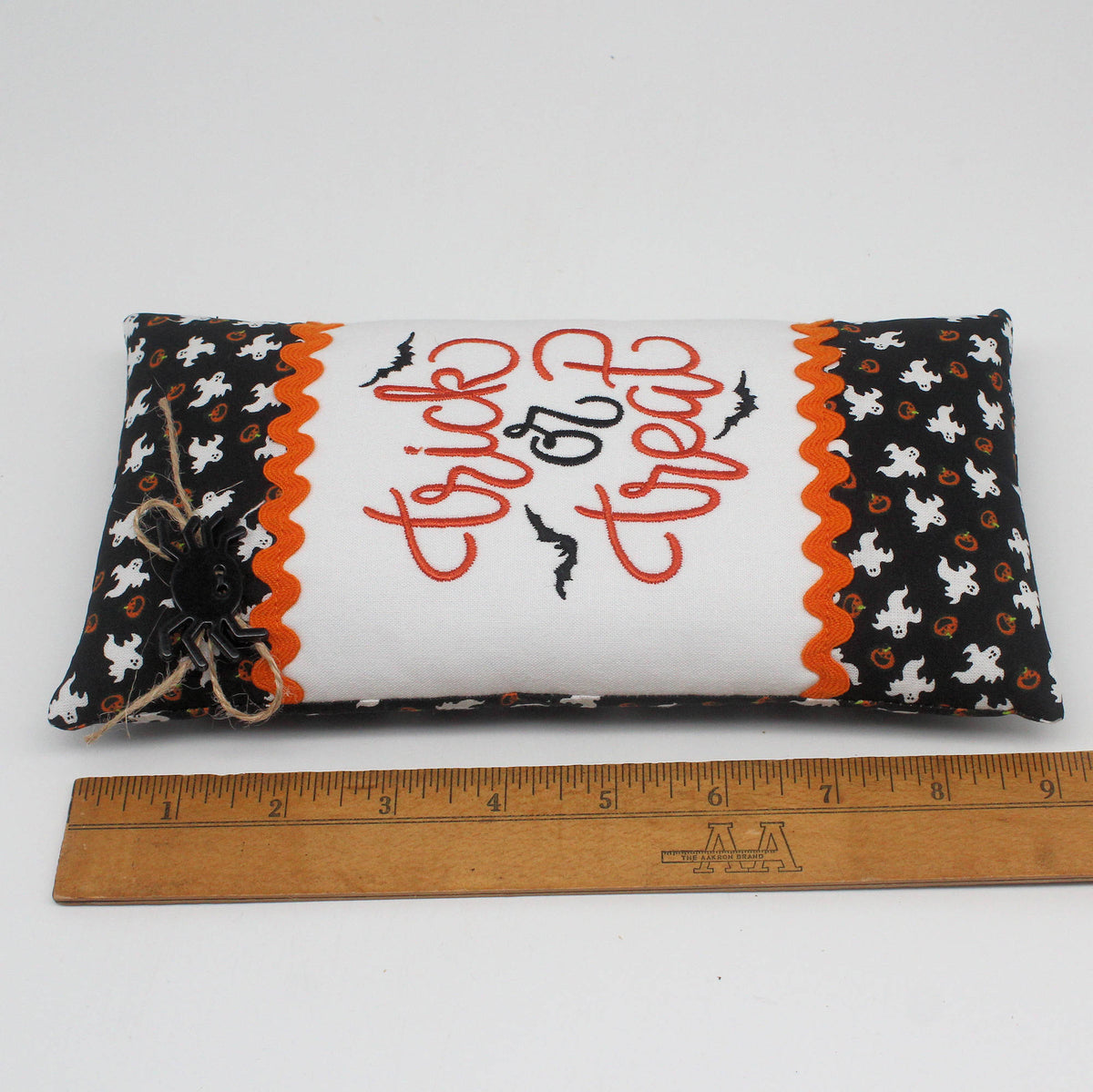 Trick or Treat Halloween Pillow Tuck – Embroidered Fall Bowl Filler