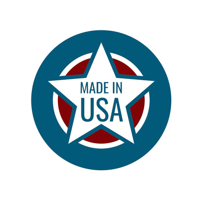 Star logo with 'MADE IN USA' text inside, surrounded by a blue circle on a white background